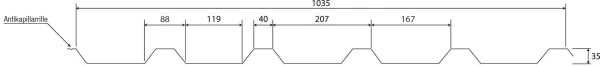Trapezblech W-35/1035 LR-DACH