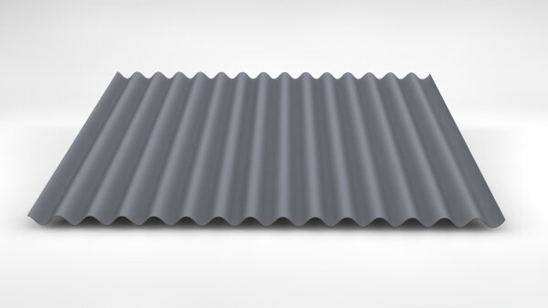 Wellblech W-1/1064 LA-WAND 0,63 mm-RAL 9006 / weißaluminium