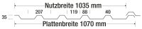 Lichtplatten - Trapez 35/1035 - 1,00mm / PC 2nd Life Line...