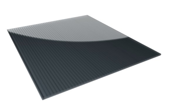 Hohlkammerplatten 16mm / PC 2nd Life Line - anthrazitgrau / Nova-Lite