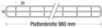Hohlkammerplatten 16mm / PC 2nd Life Line - klar / Nova-Lite