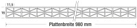 Hohlkammerplatten 16mm / PC 2nd Life Line - opal / X-Strukturplatte
